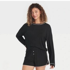 Stars Above Black and Pink Long Sleeve Pajama Set